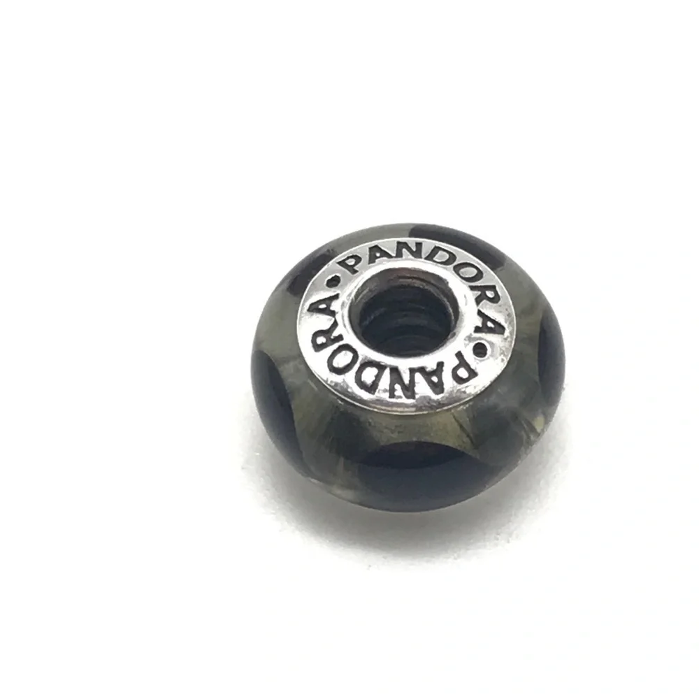 Pandora Black Hearts Murano Glass Charm